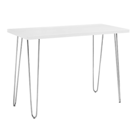 Mid-Century Modern Hairpin-Leg Computer Desk White