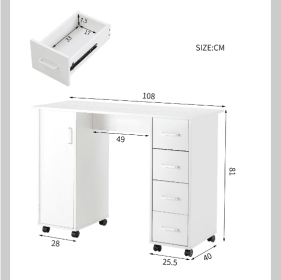 Home Office Computer Desk With Drawers