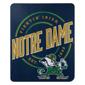 Notre Dame OFFICIAL NCAA "Campaign" Fleece Throw Blanket; 50" x 60"