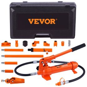 VEVOR 4 Ton/8800 LBS Porta Power, Portable Hydraulic Ram with 3.9 ft/1.2 m Oil Hose, Auto Body Frame Repair Kit with Storage Case for Car Repair