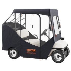 VEVOR Golf Cart Enclosure, 600D Polyester Driving Enclosure with 4-Sided Transparent Windows