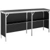 VEVOR Extra Long Folding Portable Bar Table - Tradeshow Podium Table for Indoor, Outdoor, Party, Picnic, Exhibition, Includes Carrying Case