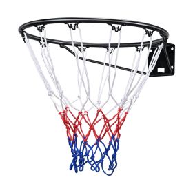 VEVOR Basketball Rim, Wall Door Mounted Basketball Hoop, Heavy Duty Q235 Basketball Flex Rim Goal Replacement with Net and Double Spring