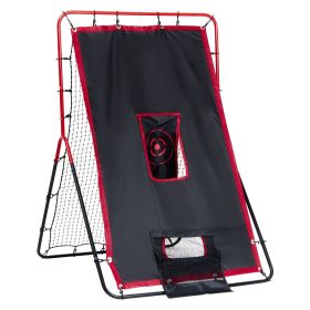 VEVOR Baseball And Softball Rebounder Net 3.5x4.5 ft 2-in-1 Switch Hitter Pitch