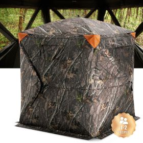 VEVOR Hunting Blind, 270¬∞ See Through Ground Blind, 1-2 Person Pop Up Deer Blind for Hunting with Carrying Bag, Portable Resilient Hunting Tent