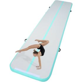 VEVOR Gymnastics Air Mat, 4 inch Thickness Inflatable Gymnastics Tumbling Mat, Tumble Track with Electric Pump