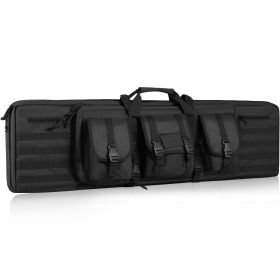 VEVOR Tactical Range Bag, 42 inch Tactical Double Firearm Bag, Soft Outdoor Tactical Case with Lockable Zipper, Portable Handle & Shoulder Strap