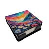 Colorful Asters PU Leather Note Paper Holder with Artist-Designed Cover, Desk Accessory, Office Gift