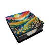 Colorful Buttercups PU Leather Note Paper Holder with Artist-Designed Cover, Desk Accessory, Office Gift