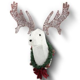 Lighted Christmas Wall Decor Reindeer Head