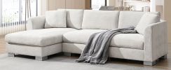 [VIDEO provided][New] 96*56" Modern Cloud Sectional Sofa,L-shaped Luxury Couch Set with 2 Free pillows