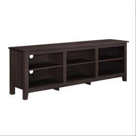 Modern Transitional 3-Shelf Open Storage TV Stand For Espresso