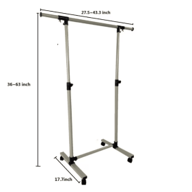 With Bottom Rack And Wheels Heavy Duty Rolling Hangers