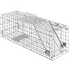 VEVOR Live Animal Cage Trap, 24" x 8" x 8" Humane Cat Trap Galvanized Iron, Folding Animal Trap with Handle for Rabbits, Stray Cats, Squirrels