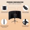 VEVOR Microphone Isolation Shield, 5-Panel, Studio Recording Mic Sound Shield