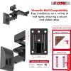 5 CORE Speaker Wall Mount Adjustable Shelf Holder Swivel 180 Degree Bookshelf Brackets - 11 Inch Space for Speakers Pair Holds Upto - 55lbs - WST 04-1