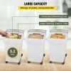 VEVOR Ingredient Bin, 6.6 Gallons Capacity Ingredient Storage Bin, 3 Pcs/Set, PP Material Flour Bins On Wheels