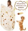 RAINBEAN 71IN Burritos Double Sided Blankets Adult Size, Tortilla Blanket for Kids, Cool Stuff Gifts for Man and Boys, Novelty Food Wrap Blanket