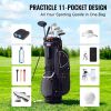 VEVOR Golf Cart Bag with 14 Way Organizer Divider Top, 35' 11 Pockets Premium Cart Bag with Stand