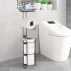 Tissue Paper Roll Stand, Bathroom Toilet Paper Storage Holder, Floor Standing Toilet Paper Dispenser, Clearance