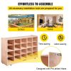 VEVOR Cubby Wooden Storage Unit 20 Cubby Storage Unit Classroom 30 Inch High Plywood Wooden Cubbies for Classroom