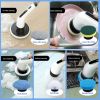 10 in 1 Electric Spin Scrubber, Cordless Scrubber with Adjustable Extension Arm, 2 Speed 10 Replaceable Cleaning Heads, LED display