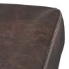 Set of 2, 27" Upholstered Counter Height Barstools with Nailhead Trim, Brown and Walnut, PU