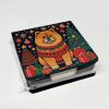 Chow Chow Christmas PU Leather Note Paper Holder with Artist-Designed Cover, Desk Accessory, Office Gift