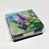 New Hampshire Purple Lilac in Watercolor PU Leather Note Paper Holder with Artist-Designed Cover, Desk Accessory, Office Gift