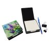 New Hampshire Purple Lilac in Watercolor PU Leather Note Paper Holder with Artist-Designed Cover, Desk Accessory, Office Gift