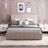 Queen size Upholstered Platform bed with a Hydraulic Storage System - Beige(OLD SKU: LP000211AAA)