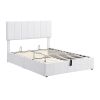 Full size Upholstered Platform bed with a Hydraulic Storage System - White(OLD SKU: LP000111AAK)