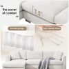 [VIDEO provided][New] 96*56" Modern Cloud Sectional Sofa,L-shaped Luxury Couch Set with 2 Free pillows