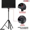 5 Core Speaker Stand Tripod Pair Floor Heavy Duty Adjustable Up to 72 Inch DJ Studio Monitor Stands Pole Mount - SS HD 2PK BLK BAG