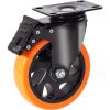 VEVOR Caster Wheels, 5-inch Swivel Plate Casters, Set of 4, with Security A/B Locking No Noise PVC Wheels, Heavy Duty 450 lbs Load Capacity Per Caster