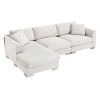 [VIDEO provided][New] 96*56" Modern Cloud Sectional Sofa,L-shaped Luxury Couch Set with 2 Free pillows