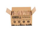 40 Lbs Fatwood Fire Starter Sticks, 100% Natural Kindling wood, Pine Firewood Firestarter for Campfire, Stove, Fireplace, Bonfires, Grill