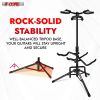 5 Core Metal Guitar Stand for Acoustic Classic Electric Guitar Detachable Musical Instrument Stand (3 Guitar Holders) - GSH 3N1