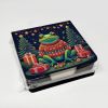 Frog Christmas PU Leather Note Paper Holder with Artist-Designed Cover, Desk Accessory, Office Gift