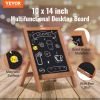 VEVOR Tabletop Chalkboard Sign, Message Signs with Chalks, Freestanding Framed Memo Board, Vintage Wooden Magnetic Chalk Board