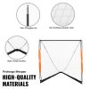 VEVOR Lacrosse Goal, 6' x 6' Lacrosse Net, Portable Lacrosse Goal with Carry Bag, Fiberglass Rod Backyard Lacrosse Training Equipment