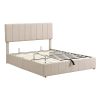 Queen size Upholstered Platform bed with a Hydraulic Storage System - Beige(OLD SKU: LP000211AAA)