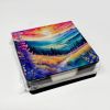 Annual Larkspur in Color PU Leather Note Paper Holder with Artist-Designed Cover, Desk Accessory, Office Gift