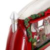 11.3x4.4x8"H Christmas Plastic/Resin Camper With Mr & Mrs Santa Tea Time Led/Water Spinning/2 Way Switch, 3*AA Required