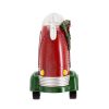 11.3x4.4x8"H Christmas Plastic/Resin Camper With Mr & Mrs Santa Tea Time Led/Water Spinning/2 Way Switch, 3*AA Required