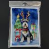 Schnauzer Christmas Reindeer Greeting Cards Pack of 8 Blank Cards with Envelopes Whimsical A7 Size 5x7 Blank Note Cards