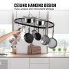 VEVOR Hanging Pot Rack, 36 inch Hanging Pot Rack Ceiling Mount, Ceiling Pot Rack with 20 S Hooks, 80 lbs Loading Weight, Ideal for Home, Restaurant