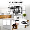 VEVOR Hanging Pot Rack, 36 inch Hanging Pot Rack Ceiling Mount, Ceiling Pot Rack with 20 S Hooks, 80 lbs Loading Weight, Ideal for Home, Restaurant