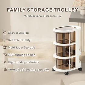 Multi-purpose Storage Cart (Option: Amber1)