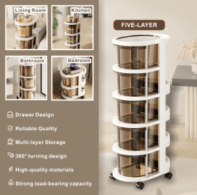 Multi-purpose Storage Cart (Option: Amber3)